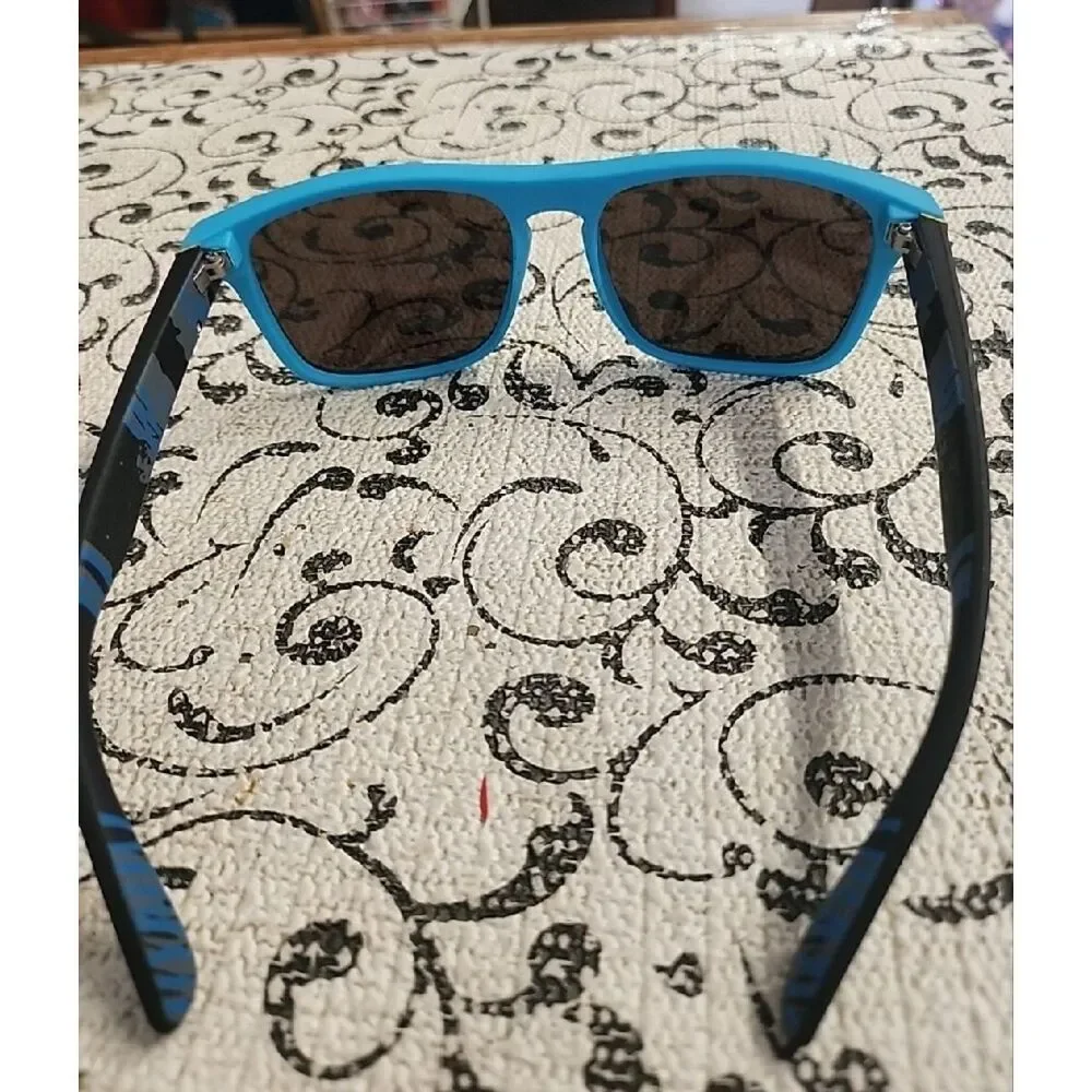Blue Mirrored Lens  Polarized Sunglasses